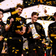 Atlanta FaZe celebrate their Call of Duty 2021 championship win.